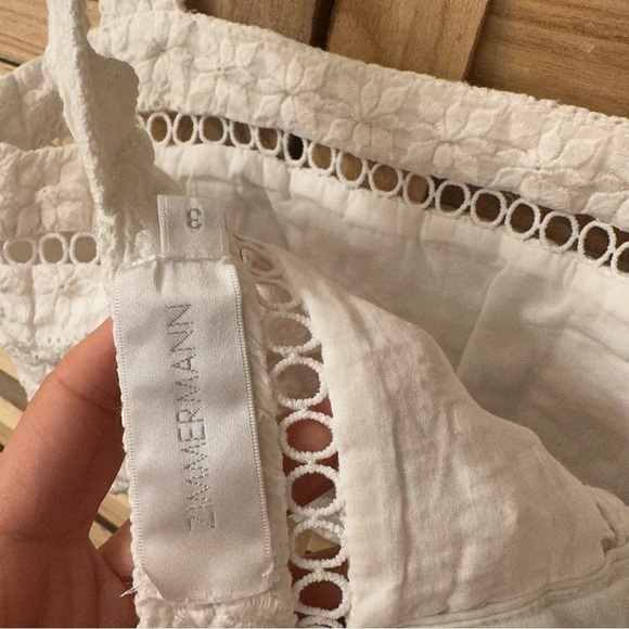 Zimmerman borderie bandeau top in off white size L - Picture 4 of 8